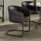 Banner Leatherette Upholstered Dining Arm Chair Anthracite