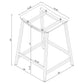 Jovani Acrylic Backless Counter Stool Chrome (Set of 2)