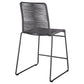 Jerome Woven Rope Metal Counter Chair Charcoal (Set of 2)