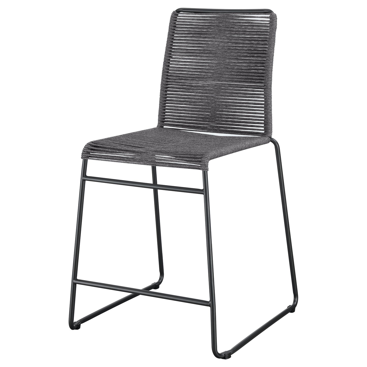 Jerome Woven Rope Metal Counter Chair Charcoal (Set of 2)