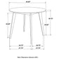 Breckenridge Round 40-inch Round Dining Table Matte White