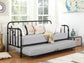 Marina Metal Twin Daybed with Trundle Black