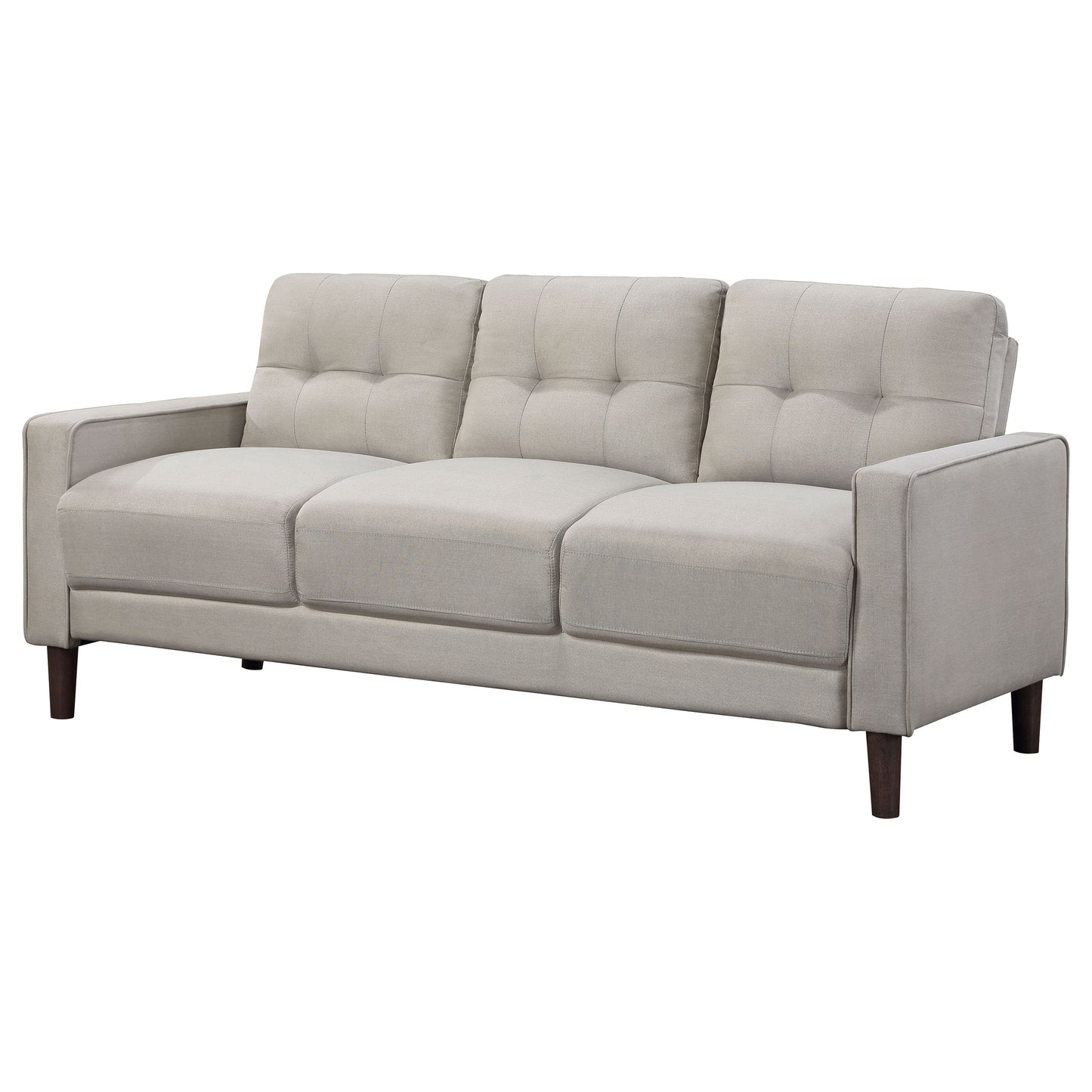 Bowen Upholstered Track Arm Tufted Sofa Beige