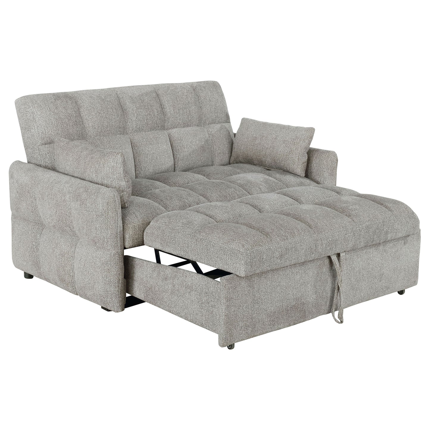 Cotswold Upholstered Convertible Sleeper Sofa Bed Light Grey