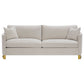 Corliss Upholstered Arched Arm Sofa Beige