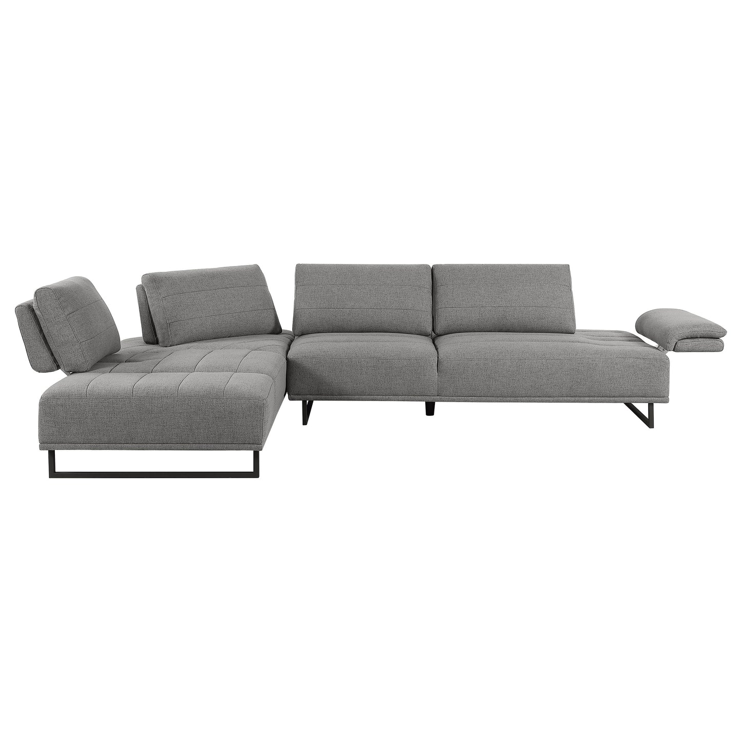 Arden Upholstered Sectional Sofa with Adjustable Back Taupe