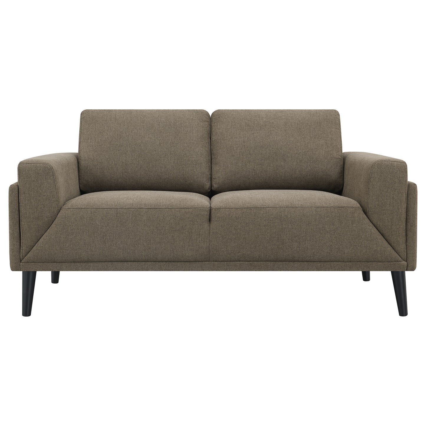 Rilynn 2-piece Upholstered Track Arm Sofa Set Brown