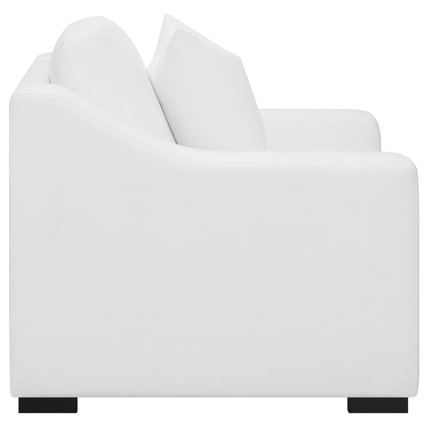 Ashlyn Upholstered Sloped Arm Accent Chair White