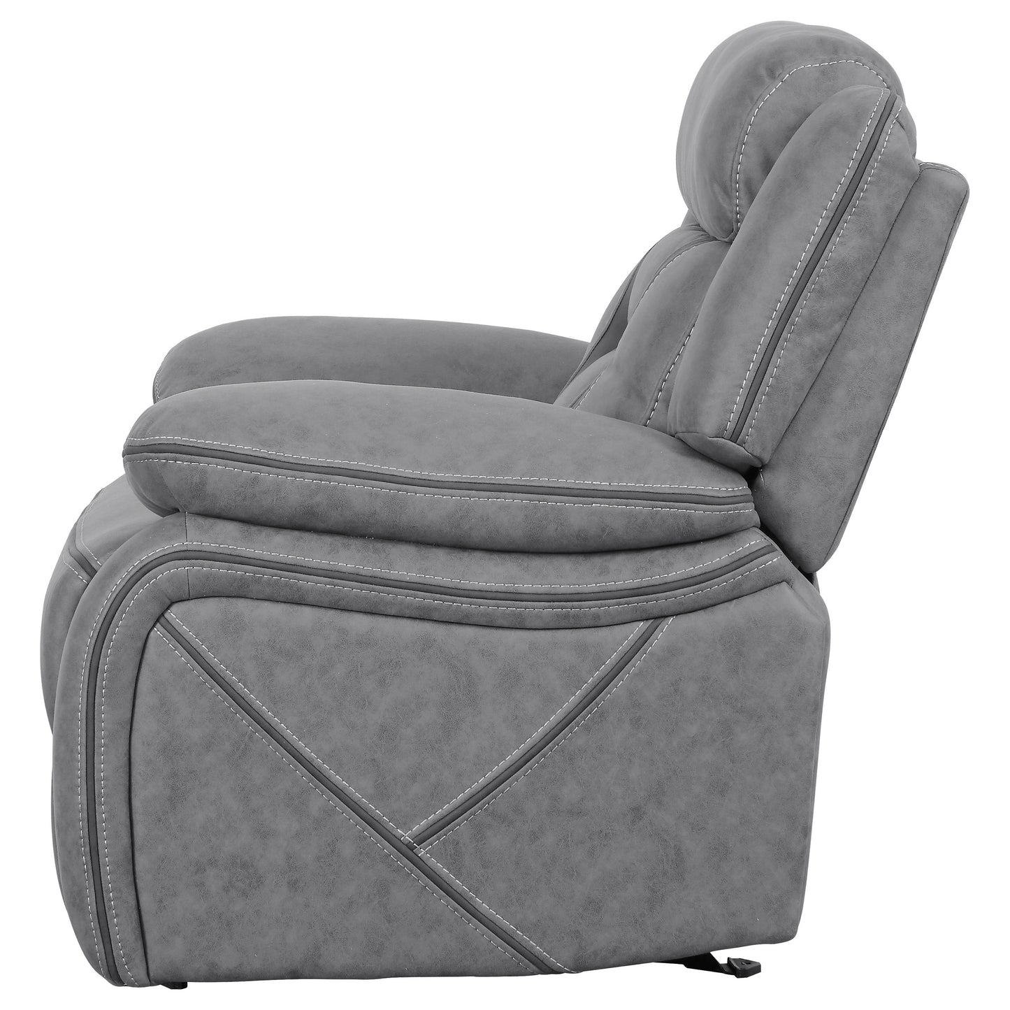 Higgins Upholstered Glider Recliner Chair Grey