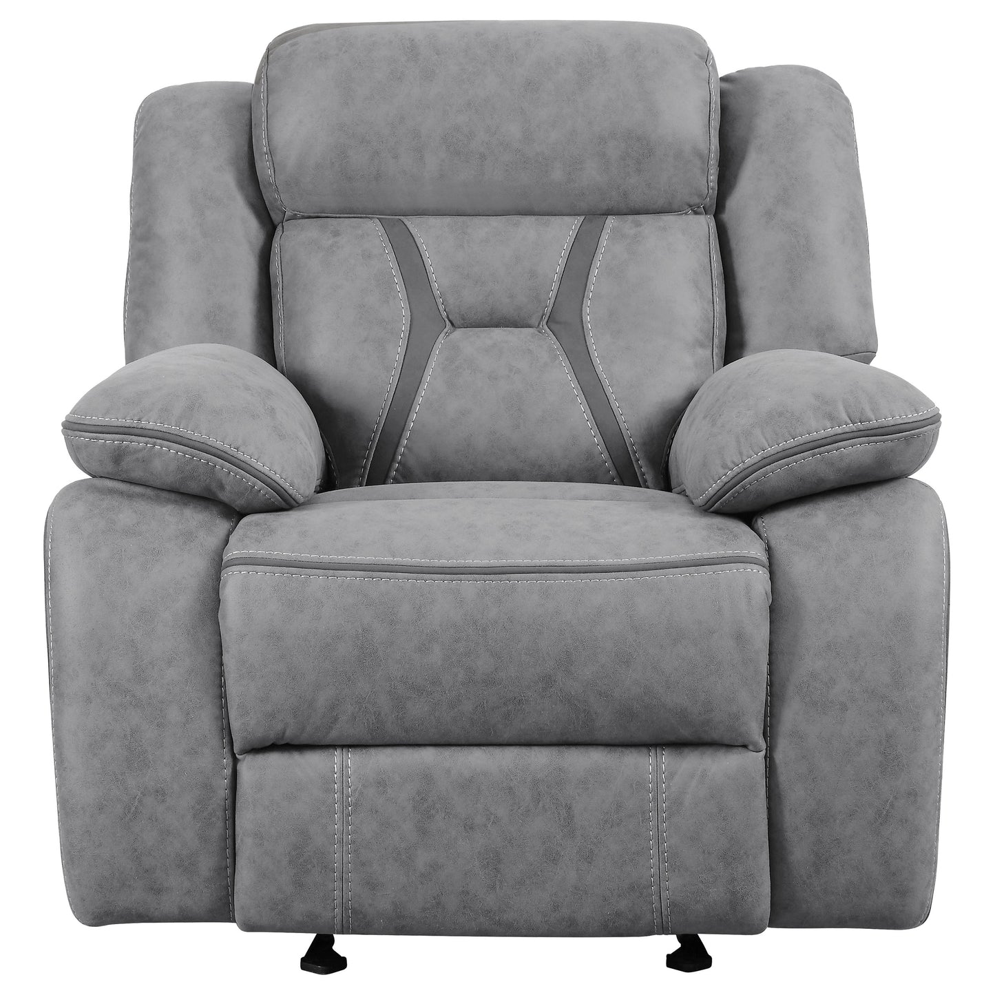 Higgins Upholstered Glider Recliner Chair Grey