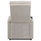 Henrietta Upholstered Power Lift Massage Chair Beige