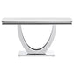 Kerwin U-base Stone Top Entryway Sofa Console Table Chrome