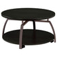 Dacre Round Engineered Wood Top Coffee Table Dark Grey