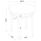 Avilla Round Marble Top Side End Table White