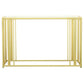 Adri Glass Top Entryway Sofa Console Table Matte Brass