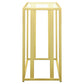 Adri Glass Top Entryway Sofa Console Table Matte Brass