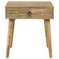 Zabel 1-drawer Square Mango Wood Side End Table Natural