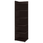 Alder 71-inch 6-shelf Corner Bookcase Cappuccino