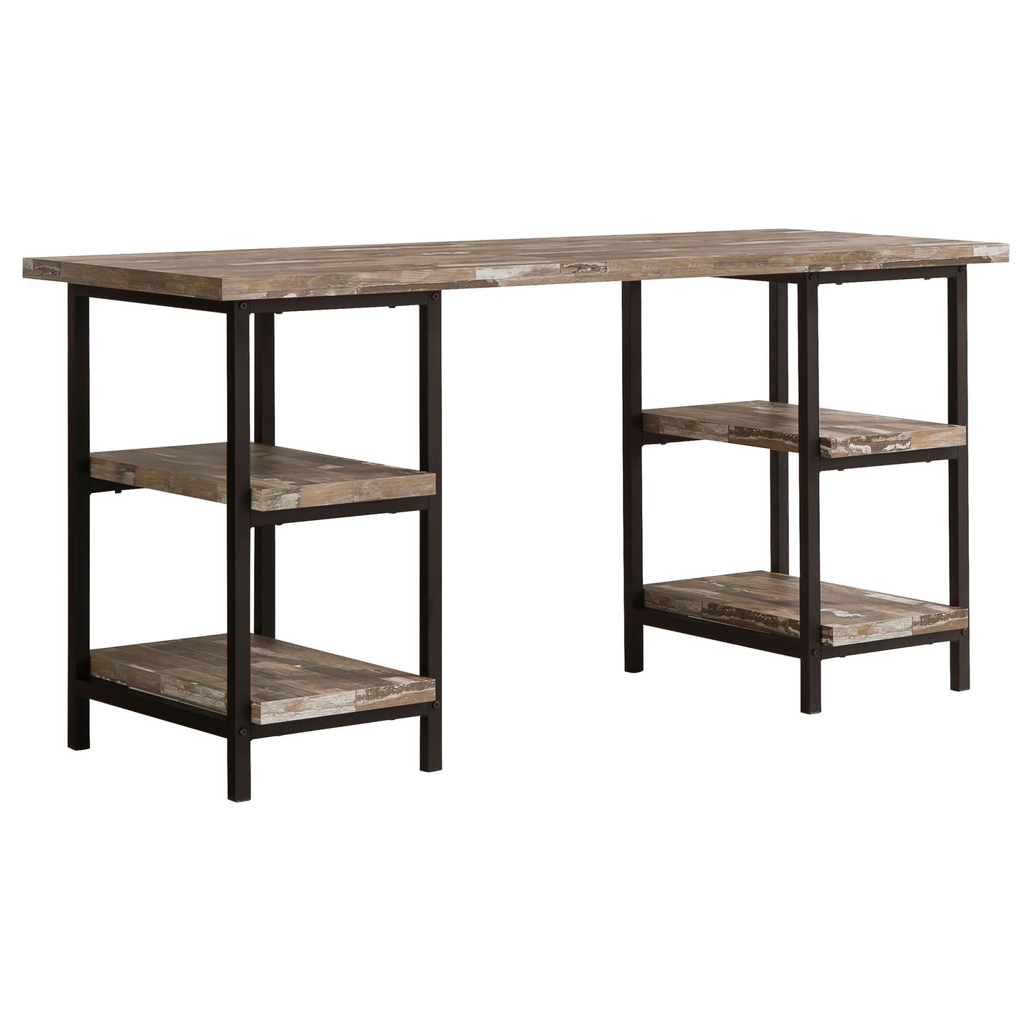 Kemper 59-inch 4-shelf Writing Desk Weathered Brown