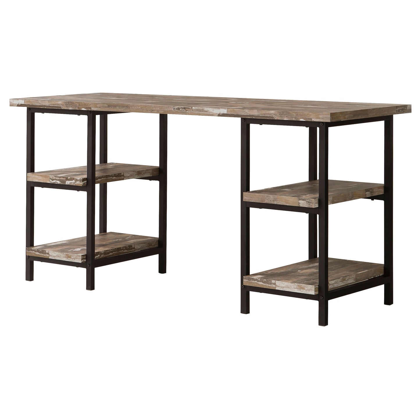 Kemper 59-inch 4-shelf Writing Desk Weathered Brown