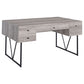 Analiese 63-inch 4-drawer Writing Desk Grey Driftwood