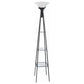 Gianni 70-inch 3-shelf Frosted Torchiere Floor Lamp Black