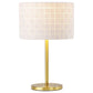 Ramiro 66-inch Drum Shade Metal Bedside Table Lamp Gold