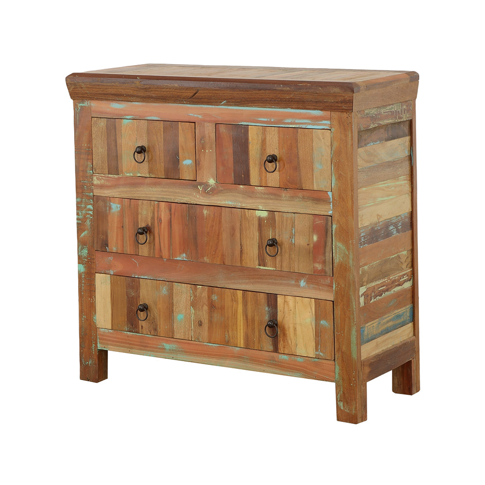 Harper 4-drawer Solid Reclaimed Wood Accent Cabinet Brown