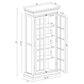 Tammi 2-door Wood Tall Cabinet Distressed White and Brown